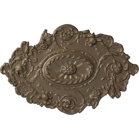 Strasbourg Ceiling Medallion, Hand-Painted Warm Silver, 30 1/2"W x 20"H x 1 1/2"P